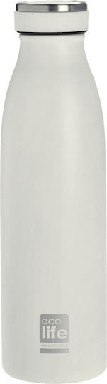 Ecolife Recyclable Bottle Thermos Stainless Steel BPA Free 500ml White