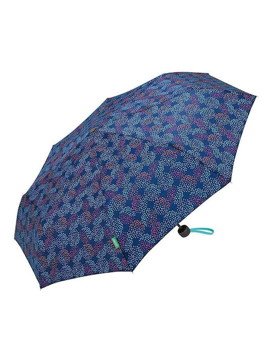 Benetton Regenschirm Kompakt Blau