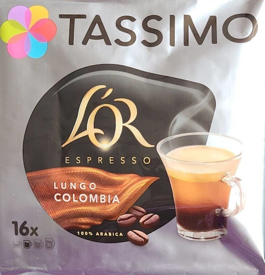 Tassimo Κάψουλες Espresso L'or Colombia Lungo Συμβατές με Μηχανή Tassimo 16caps