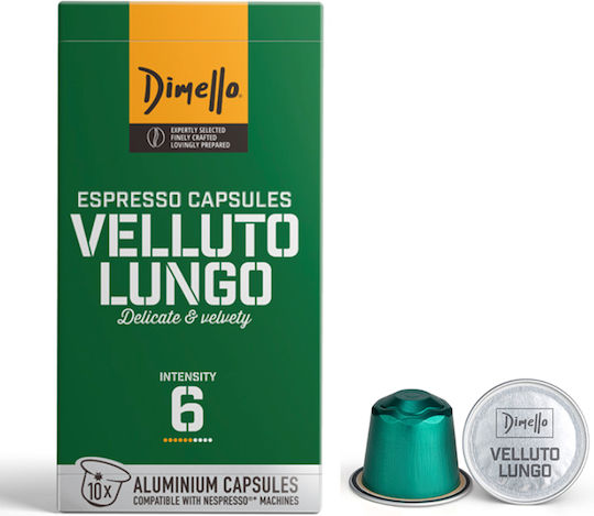 Dimello Capsule Espresso Velluto Lungo Compatibile cu Mașina Nespresso 10capace