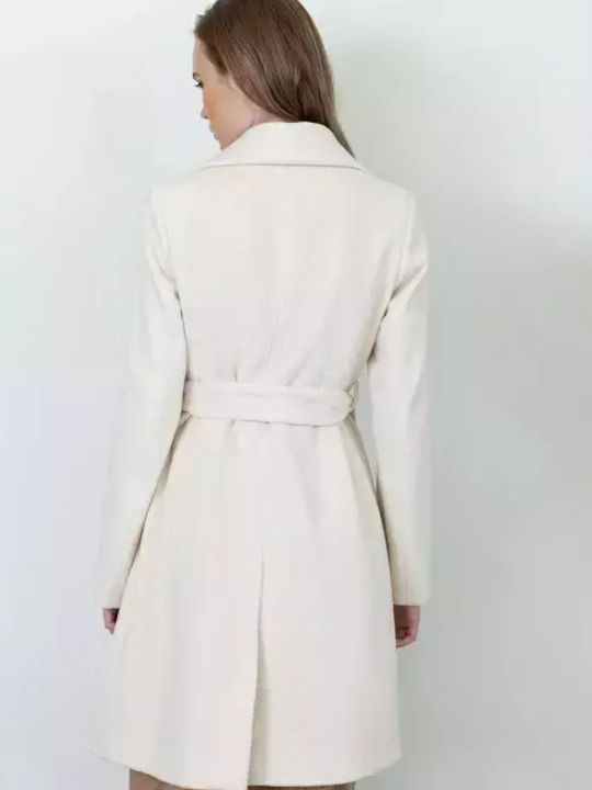 Women's Beige Coat with Belt