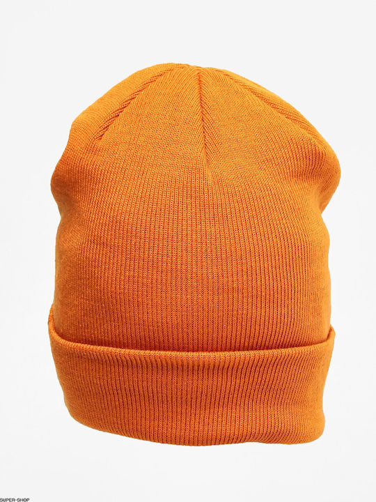 Beanie Unisex Σκούφος Πλεκτός σε Πορτοκαλί χρώμα