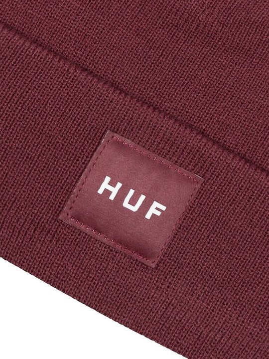 Berry Unisex Set with Beanie Knitted in Purple color