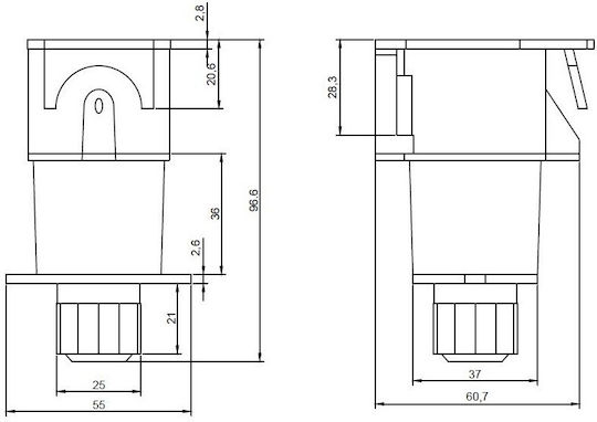 Kamar Φις Πρίζας Τρέιλερ 12V