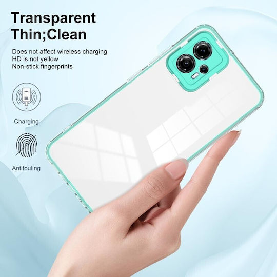 Color Frame Διάφανη Back Cover Σιλικόνης Πράσινο (Moto G13)