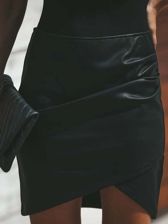 Leder Mini Rock Schwarz