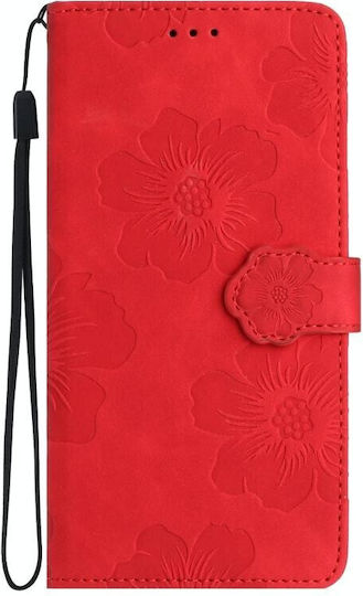 Flowers Wallet Κόκκινο (TCL 405)