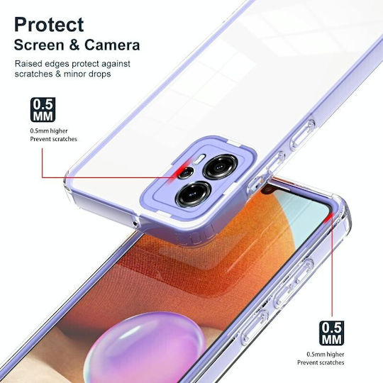 Color Frame Διάφανη Back Cover Σιλικόνης Μωβ (Moto G13)
