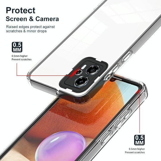 Color Frame Διάφανη Back Cover Σιλικόνης Μαύρο (Moto G13)