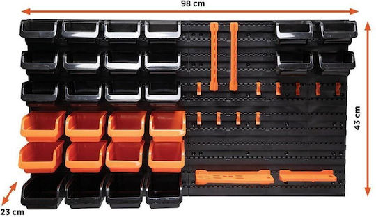 Black & Decker Plastic Tool Bin Organiser W98xD23xH43cm