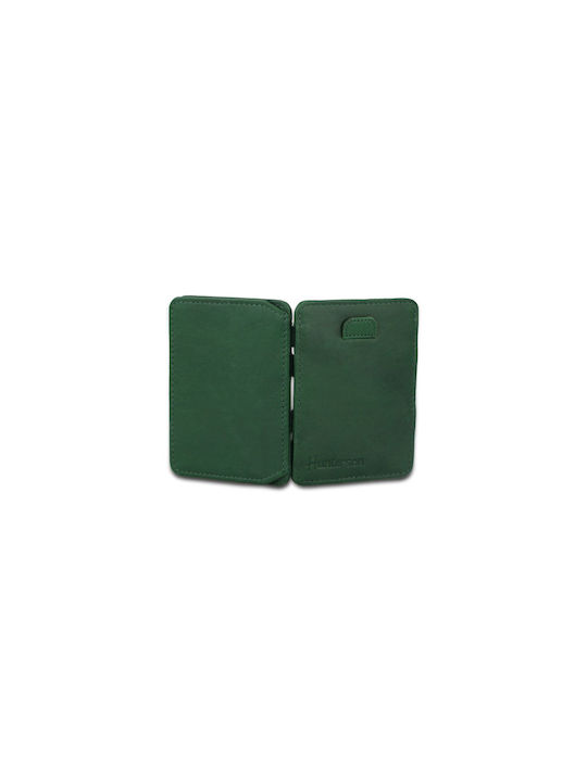Hunterson Δερμάτινο Ανδρικό Πορτοφόλι Καρτών με RFID Πράσινο