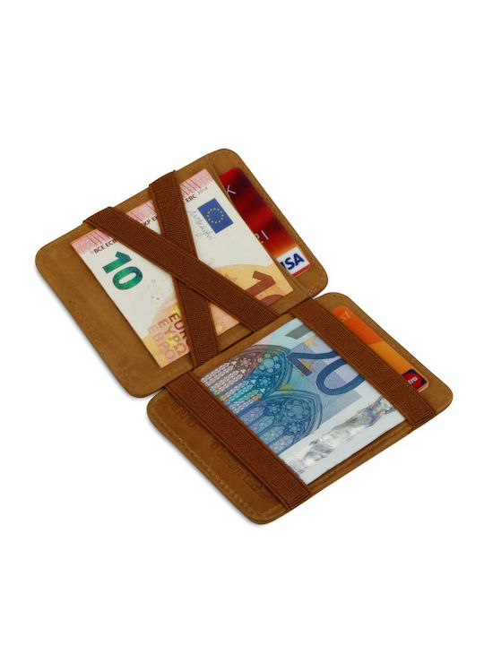 Δερμάτινο Ανδρικό Πορτοφόλι Καρτών με RFID Καφέ