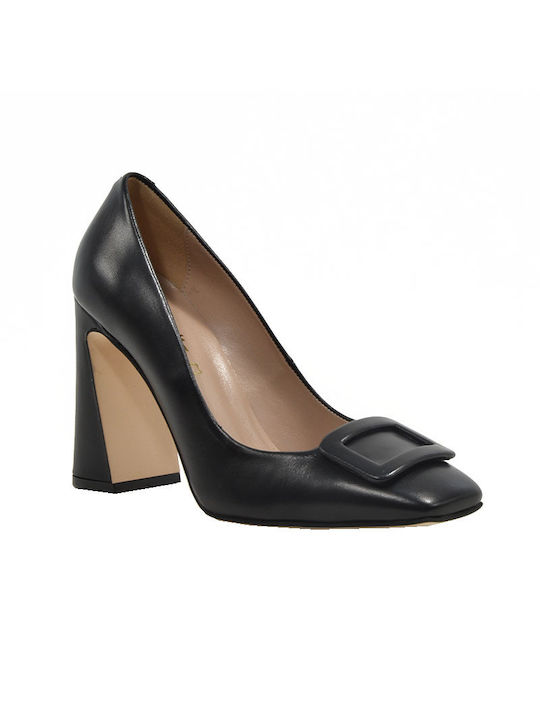 Fardoulis Leather Black Heels