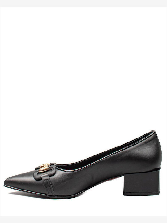Leather Black Heels