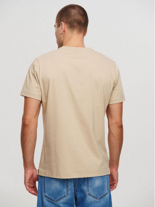 Royal Denim Men's Short Sleeve T-shirt Beige