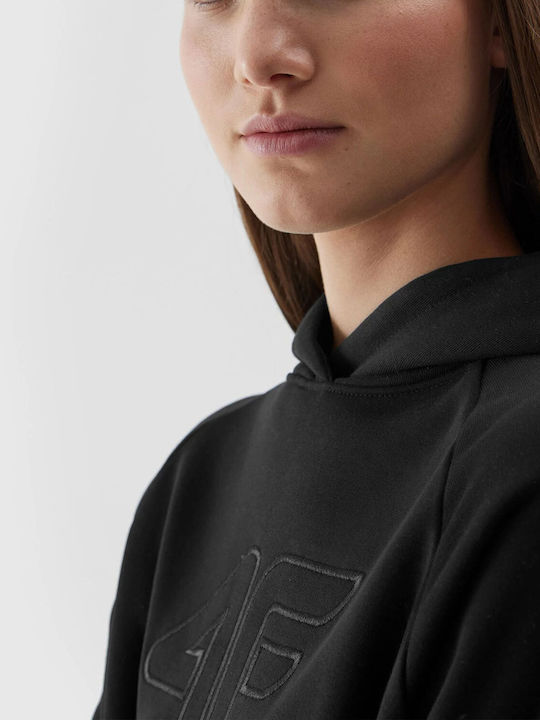 Damen Sweatshirt Kapuzen Schwarz