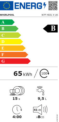 Whirlpool Ελεύθερο Πλυντήριο Πιάτων για 15 Σερβίτσια PowerClean Pro Π60xY85εκ. Inox