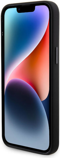 Karl Lagerfeld Ikonik Metal Pin Umschlag Rückseite Metallisch Schwarz (iPhone 15 Pro Max)