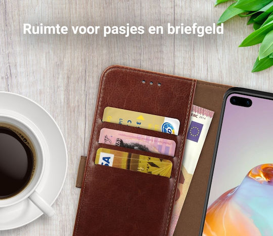 Rosso Element Pu Wallet Δερματίνης Καφέ (Huawei P40)