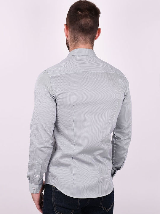 Long-sleeved Shirt Striped White