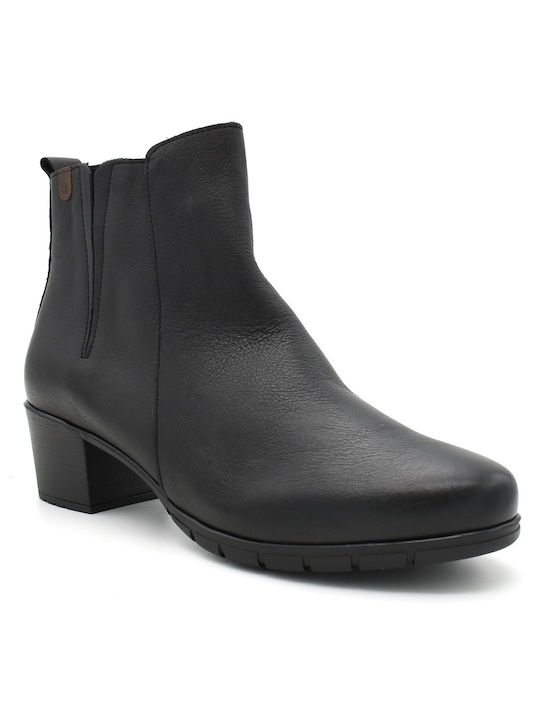 Valeria's Leather Women's Ankle Boots Black