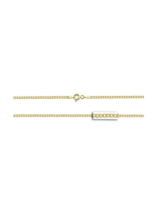 Mv Preziosa Unisex Gold Neck Chain Yellow with Polished Finish 9K 60cm