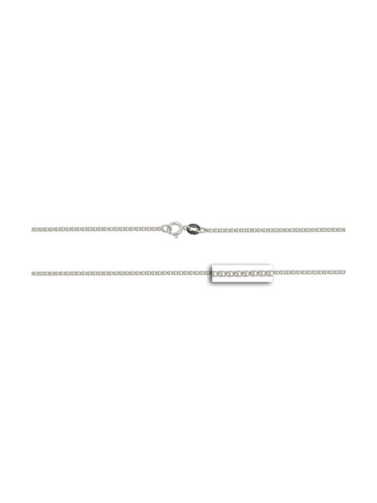 Mv Preziosa White Gold Chain Neck 9K Length 55cm