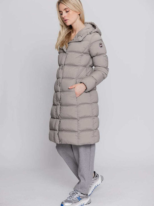 Lungă Jachetă de femei Puffer Waterproof Gri