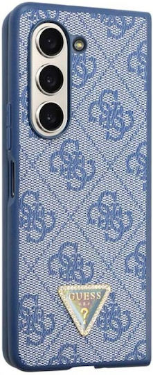 Guess Triangle Back Cover Plastic / Leather / Synthetic Leather Blue (Samsung Galaxy Z Fold 5, Guess)