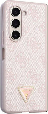 Guess 4g Plastic / Leather / Synthetic Leather Back Cover Pink (Galaxy Z Fold5)