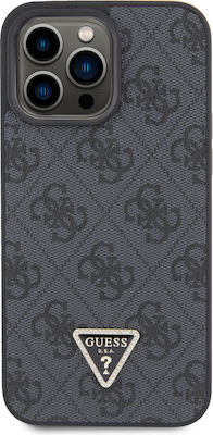 Guess Strass Triangle Metal Logo Plastic Back Cover with Strap Black (iPhone 15 Pro MaxiPhone 15 Pro Max)