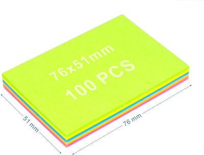 Tpster Post-it Notes Pad Cube Multicolour 7.6x5.1cm