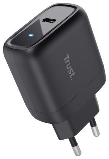 Trust Charger with USB-C Port and Cable USB-C 45W Power Delivery Blacks (Maxo)