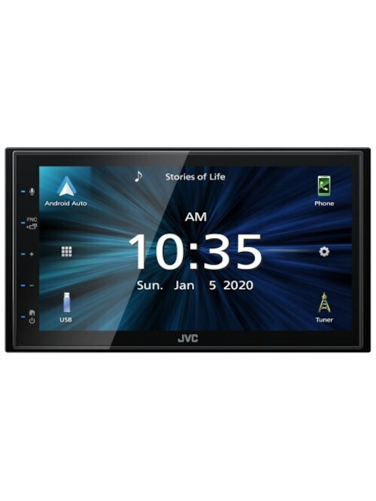 JVC Sistem Audio Auto 2DIN (Bluetooth/USB/WiFi/GPS/Apple-Carplay/Android-Auto/Partitură) cu Ecran Tactil 6.8"