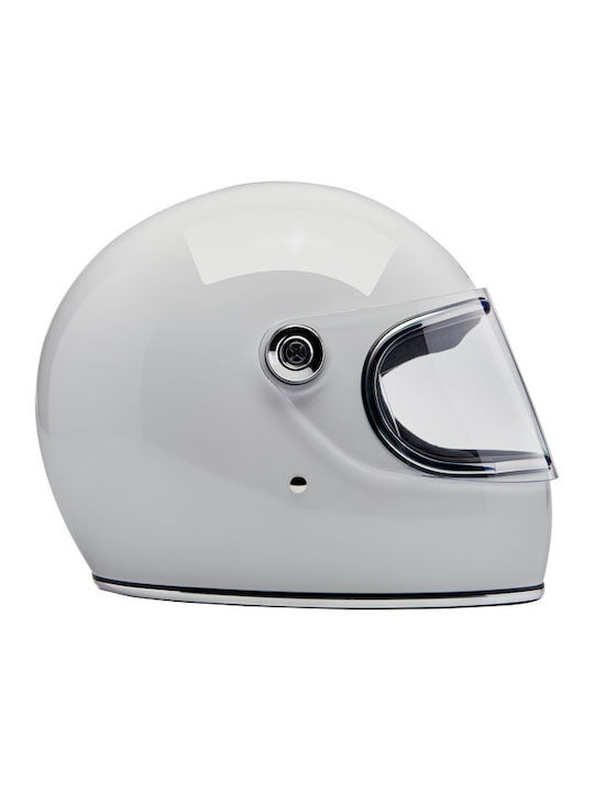 Biltwell Gringo S Gloss White Motorcycle Helmet Full Face DOT / ECE 22.05