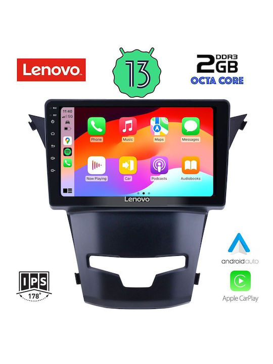 Lenovo Car-Audiosystem für Daewoo Korando Ssangyong Korando 2014> (Bluetooth/USB/WiFi/GPS) mit Touchscreen 9"