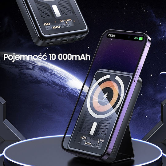 Awei P155K MagSafe Power Bank 10000mAh 15W mit USB-C Ausgangsanschlüsse Power Delivery Schwarz