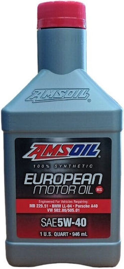 Amsoil European Motor Oil Συνθετικό Λάδι Αυτοκινήτου 5W-40 0.946lt