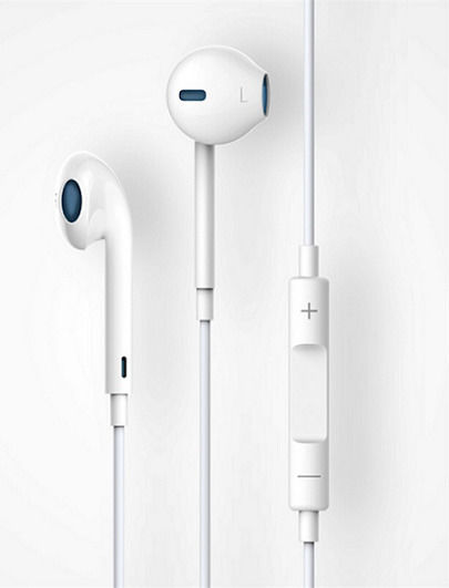 Devia 987077 Earbuds Handsfree Headphones with Connector 3.5mm White