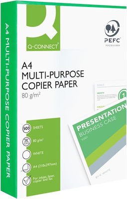 Q-Connect Druckpapier A4 80gr/m² 1x500 Blätter Weiß