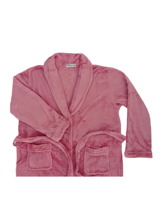 Lovelx Homewear Winter Women's Fleece Robe Pink