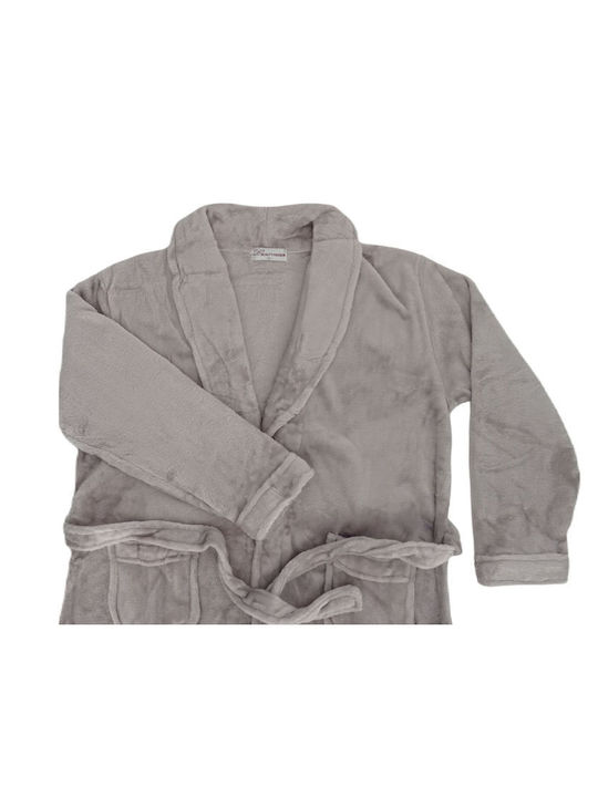 Lovelx Homewear Winter Women's Fleece Robe Gray