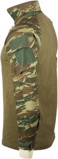 FashionGR Long Sleeve Greek Camouflage Sweatshirt Green