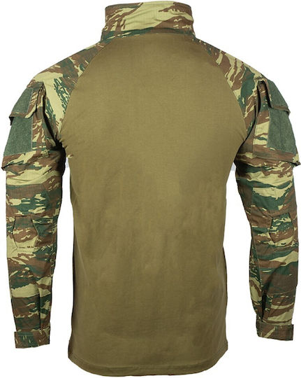 FashionGR Long Sleeve Greek Camouflage Sweatshirt Green