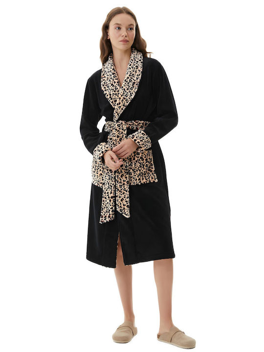 Angel's Secret Winter Women's Robe Black