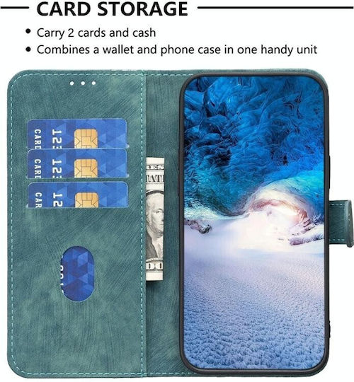 Plaid Embossed Wallet Πράσινο (Moto G13)