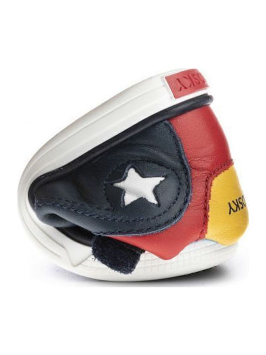 Kids Sneakers High with Scratch Navy Blue