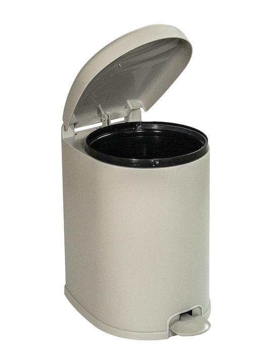 TechnoSet Πλαστικό Καλαθάκι Μπάνιου Soft Close 6lt Μπεζ