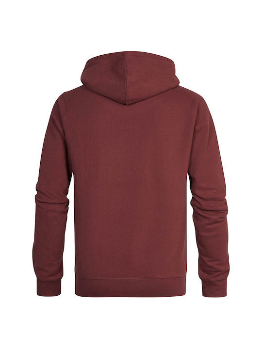 Petrol Industries Men's Sweatshirt with Hood Burgundy