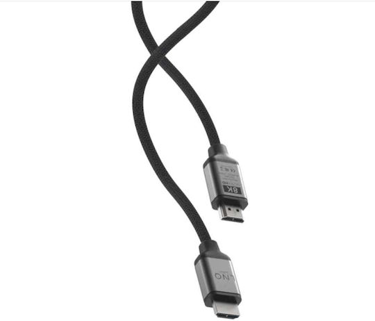 LinQ HDMI 2.1 Ultra High Speed 48Gbps 4K 120Hz HDR VRR Braided Cable HDMI Male - HDMI Male 2m Black